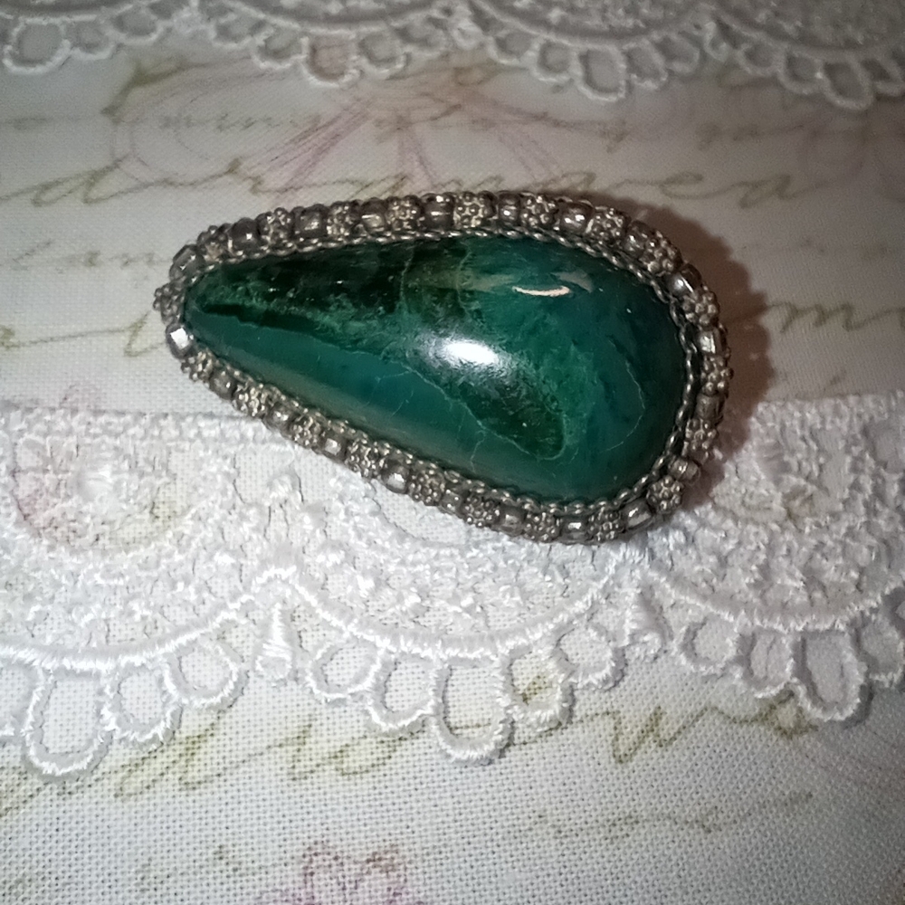 Vintage Sterling Silver & Eilat Stone Brooch-Pendant from Israel - Picture 2 of 9